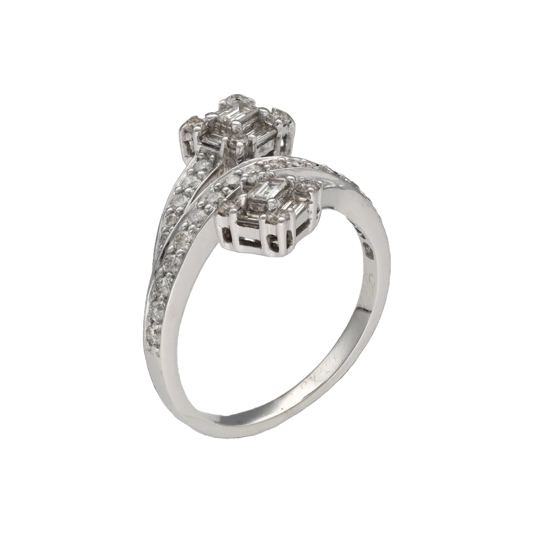 Toi & Moi Ring in White gold and Diamonds