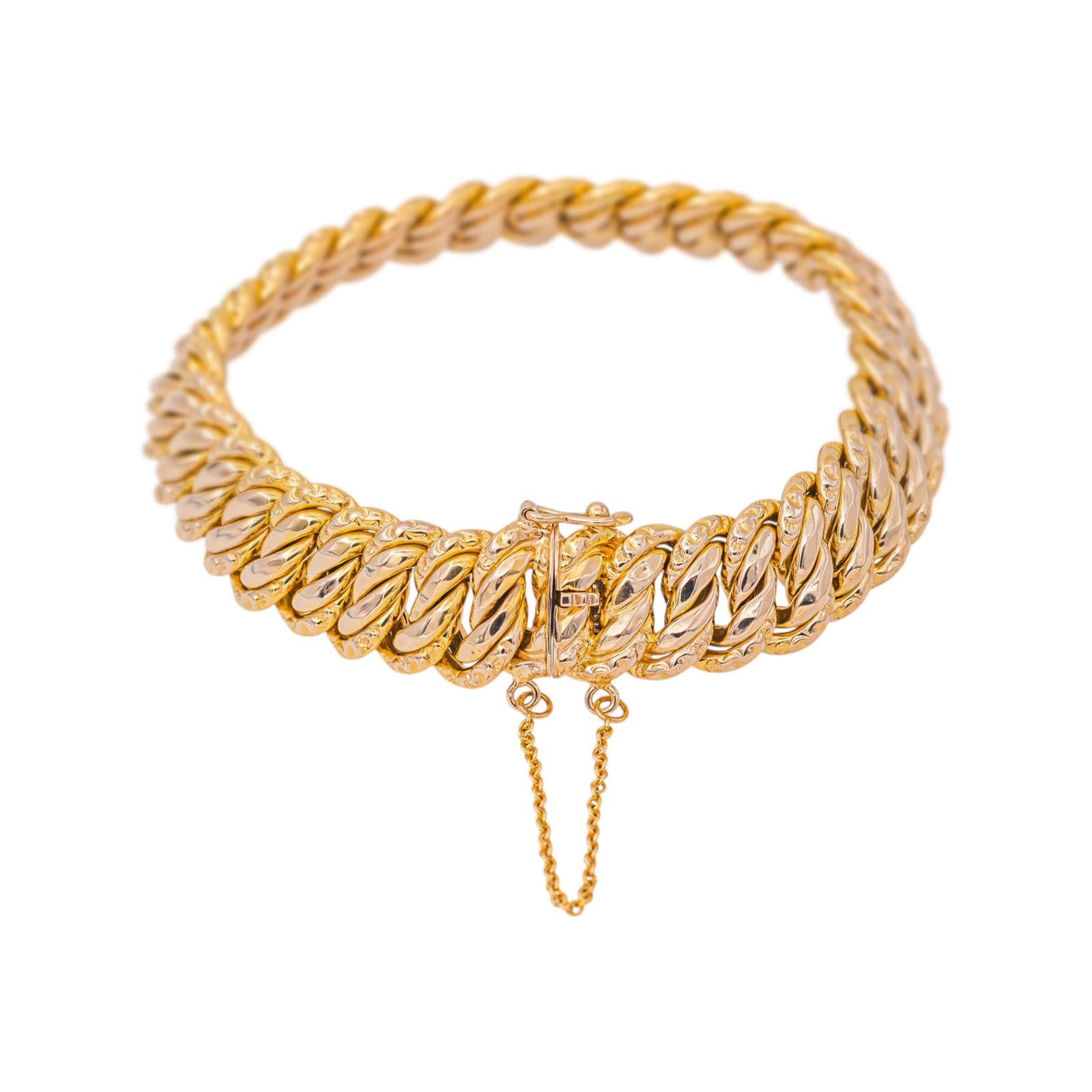 Bracelet Maille américaine Or rose