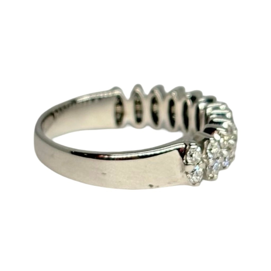 White Gold and Diamond Wedding Band