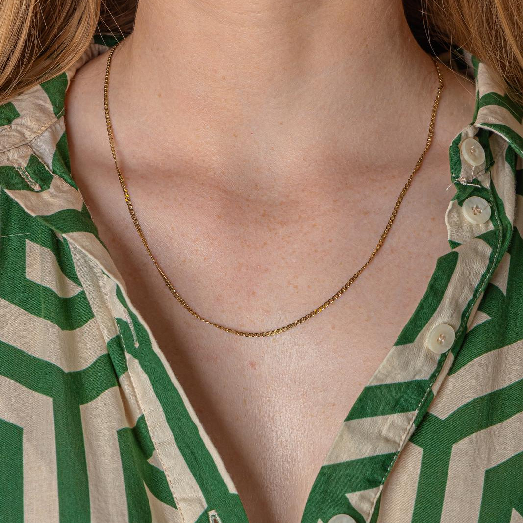 Yellow Gold Nautical Link Necklace