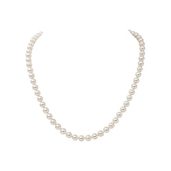 Necklace  White gold  Pearl