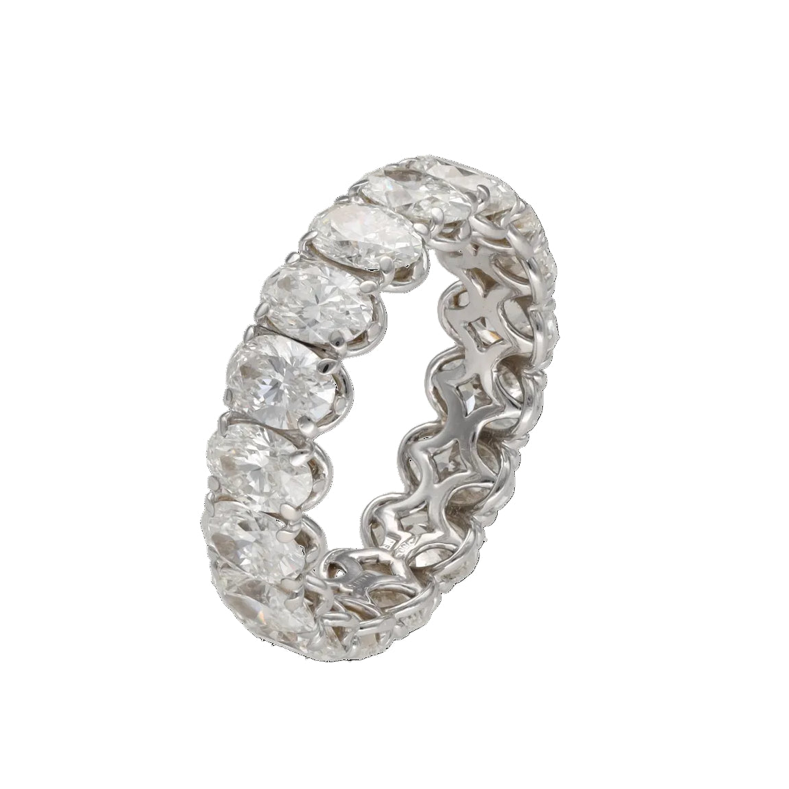 White Gold and Diamond Wedding Band