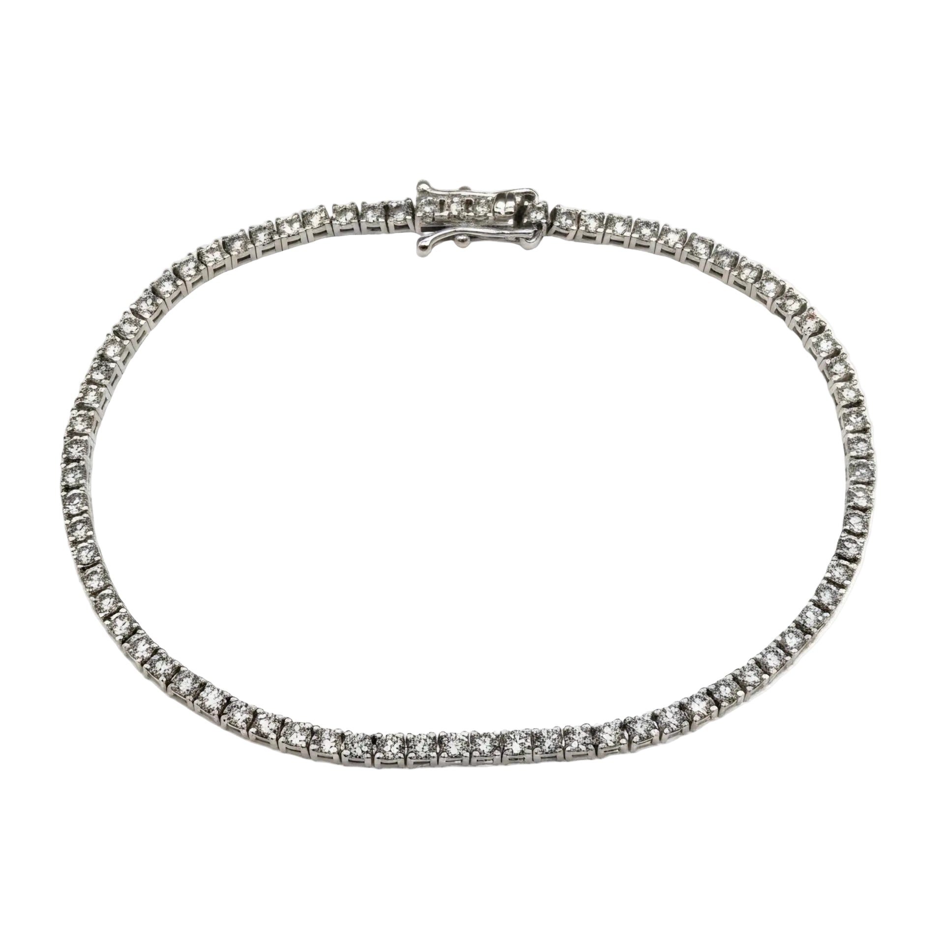 "Ligne" Bracelet in White Gold and Diamonds