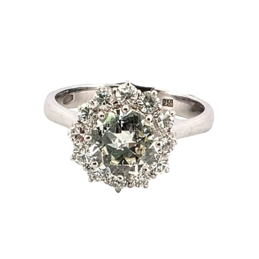 Bague Entourage en or blanc et diamants