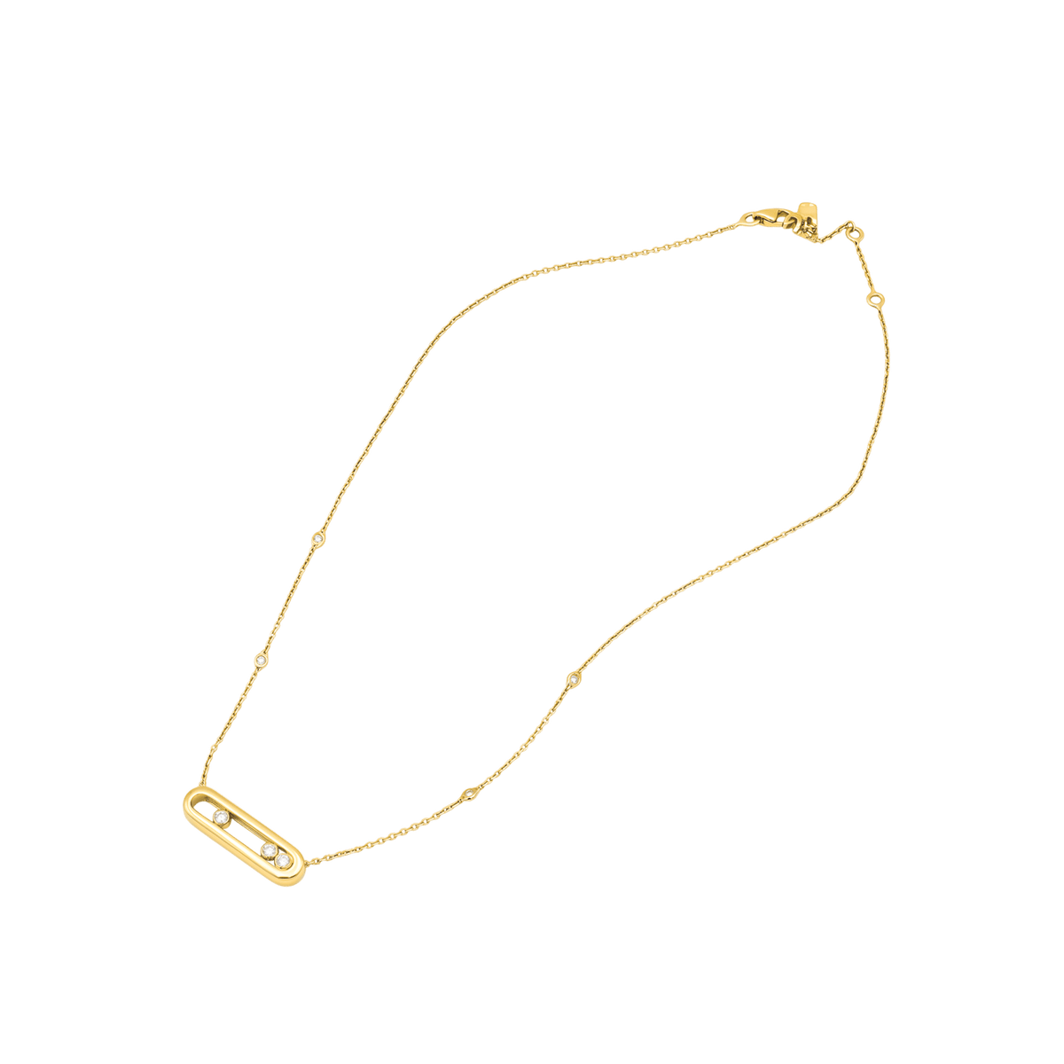 Collier Pendentif MESSIKA Baby Move PM en or jaune et diamants