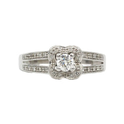 MAUBOUSSIN "Chance of Love No. 2" Solitaire Ring in white gold and diamonds