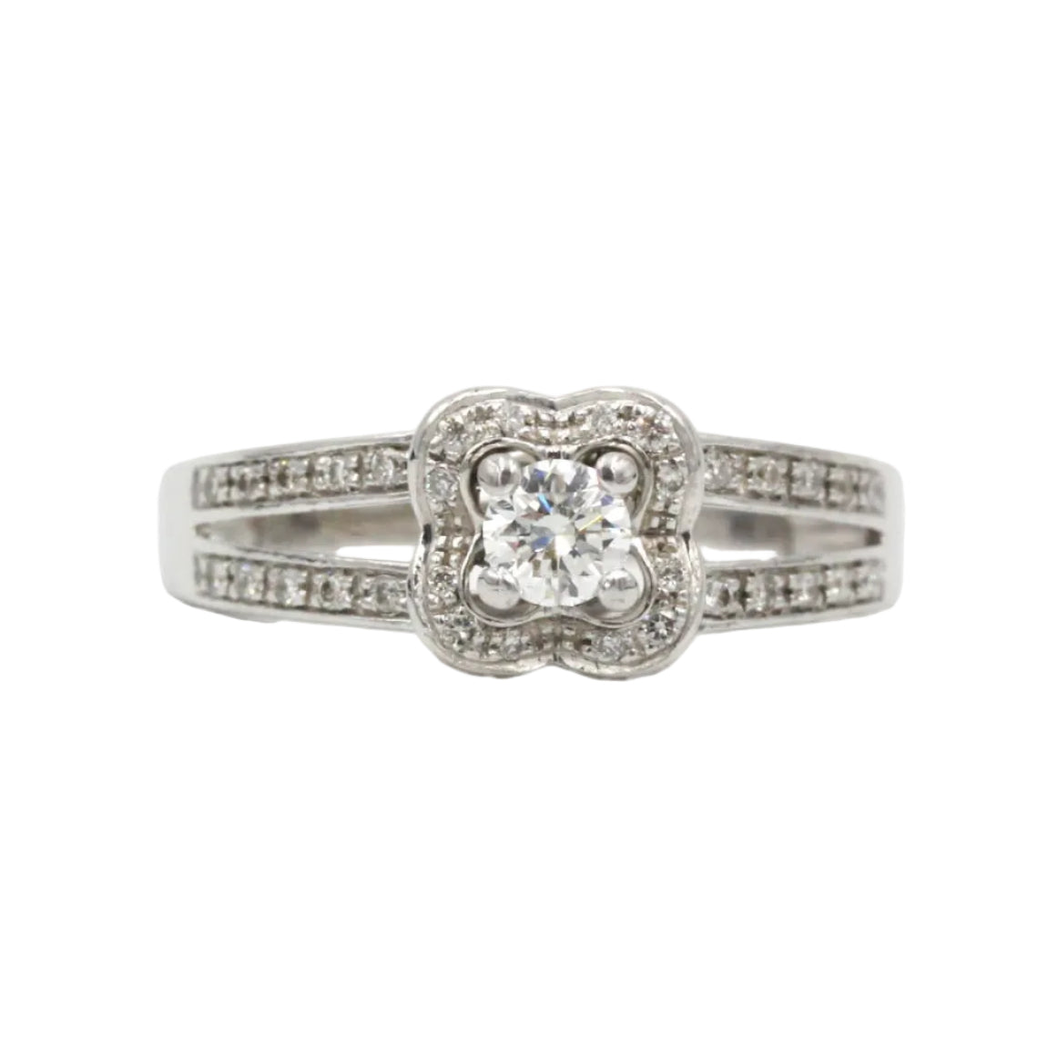 MAUBOUSSIN "Chance of Love No. 2" Solitaire Ring in white gold and diamonds
