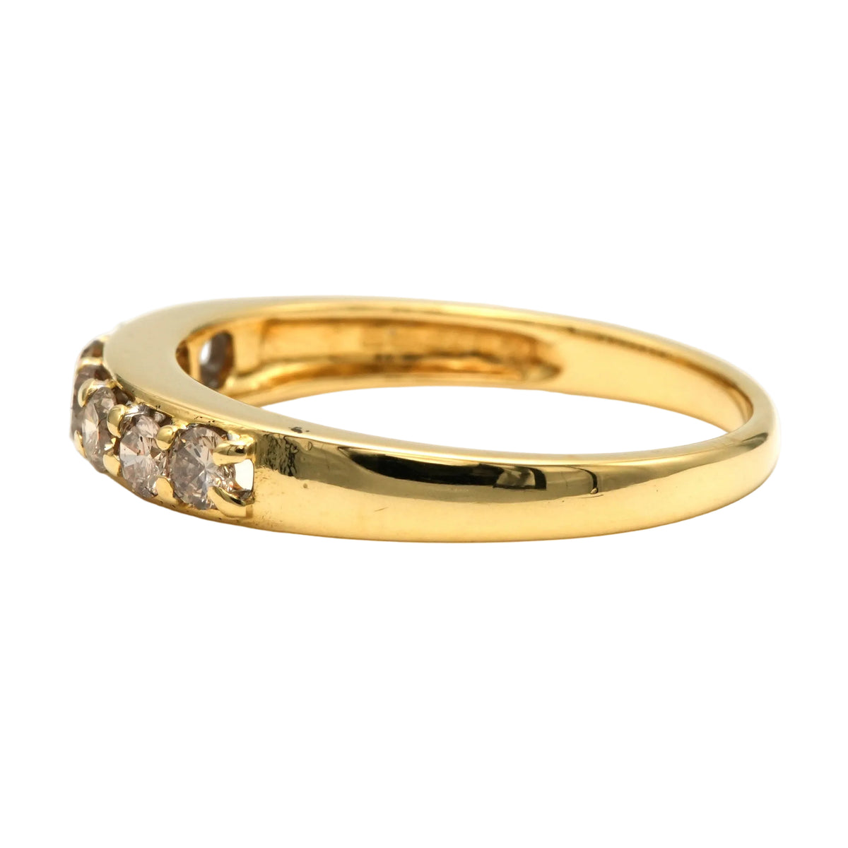 Yellow Gold and Diamond Wedding Band