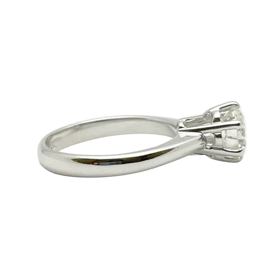 White Gold Solitaire Ring with a Diamond