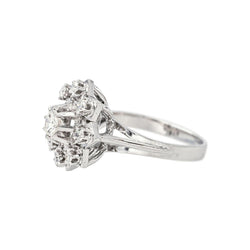 Bague Marguerite  Or blanc Diamant