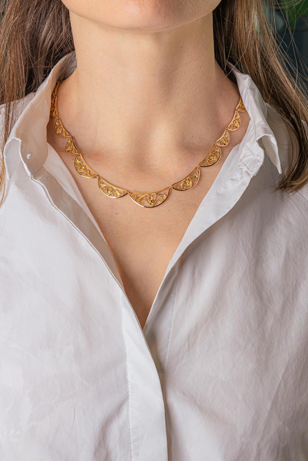 Collier Maille filigrane Or jaune