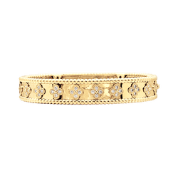 Bracelet Van Cleef & Arpels, "Perlée Trèfles", or jaune et diamants.