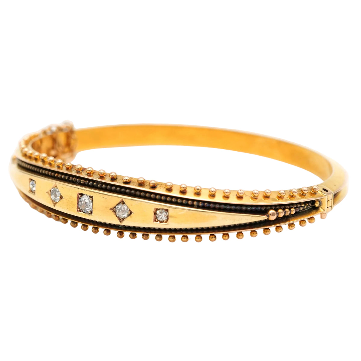 Bracelet Jonc en or jaune et diamants