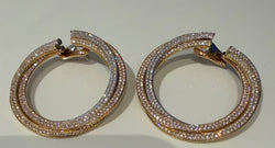 Boucles d’oreilles Clips CARTIER Trinity en or blanc, or jaune, or rose et diamants