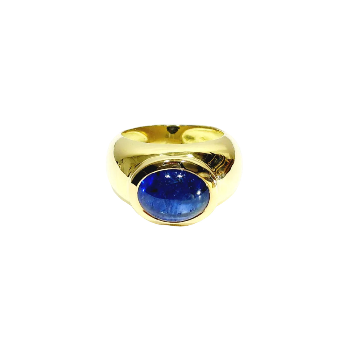 Ring yellow gold rush and tanzanite