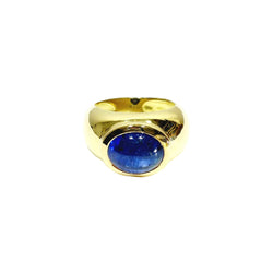 Ring yellow gold rush and tanzanite