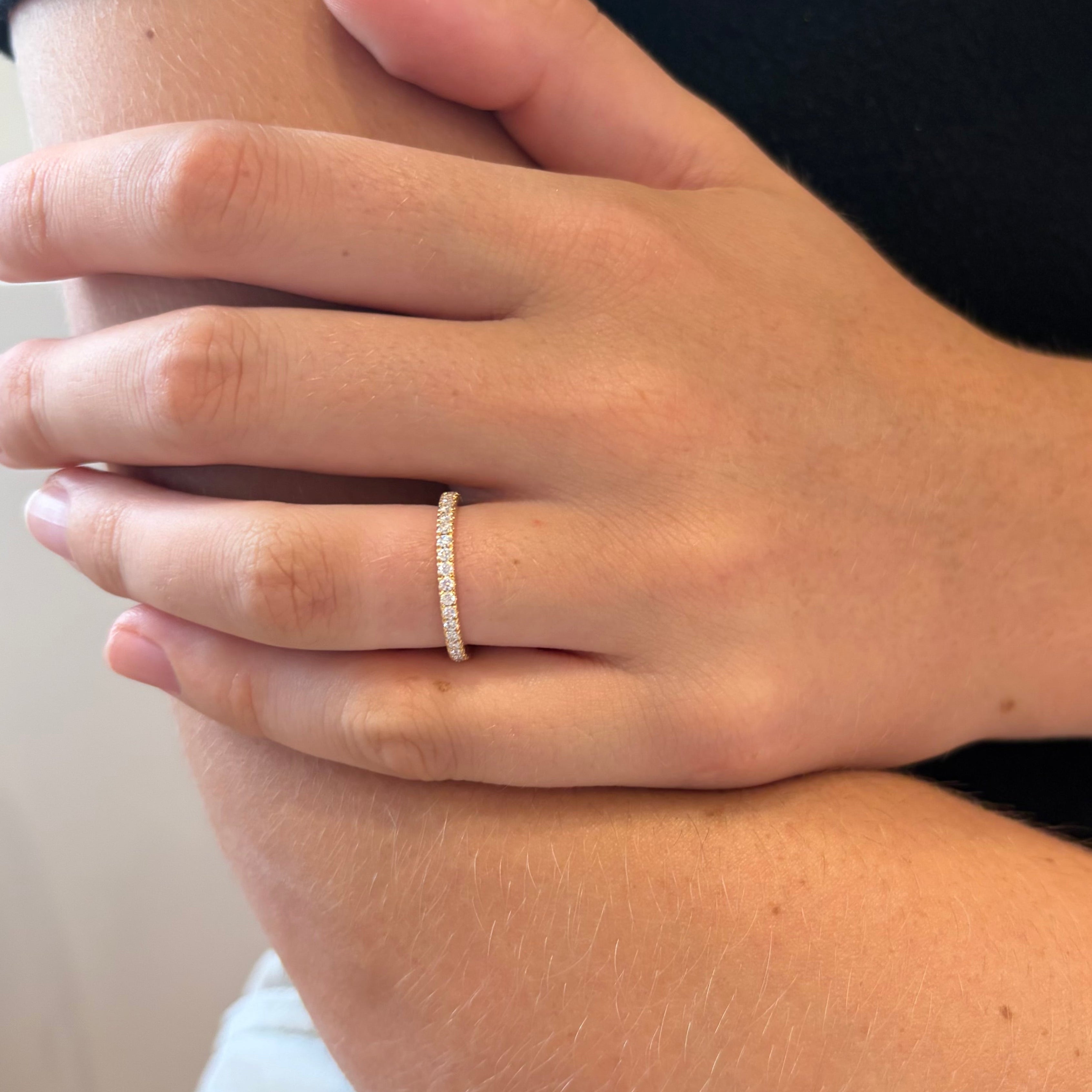 Yellow Gold and Diamond Wedding Band