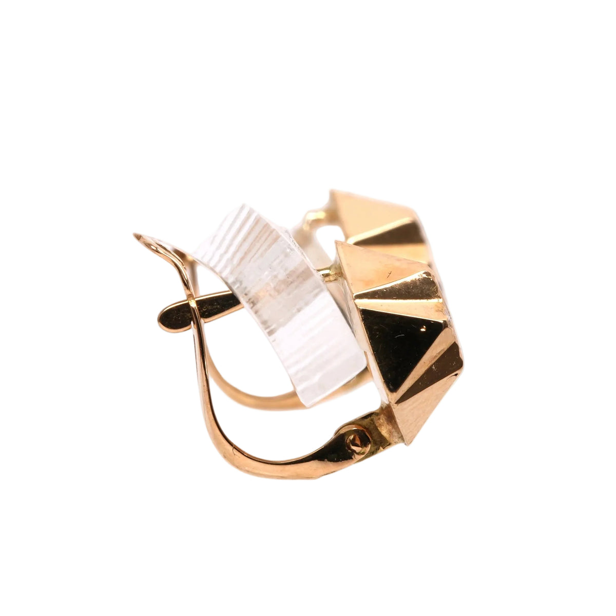 Yellow Gold Lever-back Earrings
