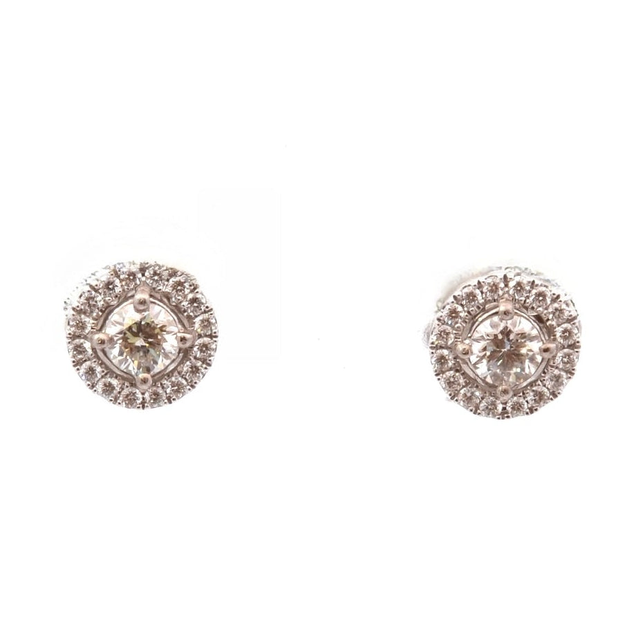 White Gold and Diamond Earrings