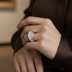 FRED "Candy" White Gold and Diamond Bangle Ring