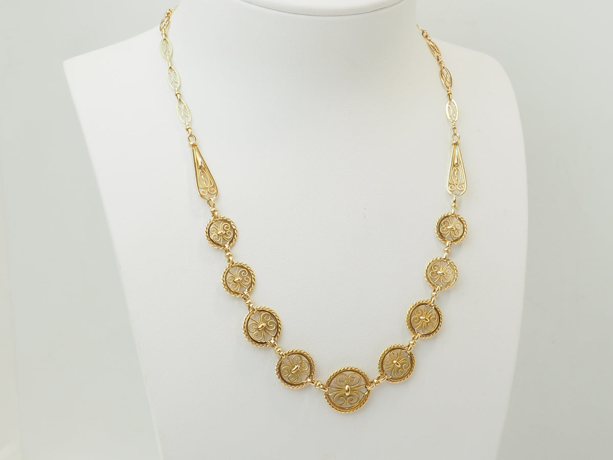 Collier Draperie en or jaune
