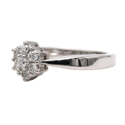 Bague Marguerite en or blanc et diamants