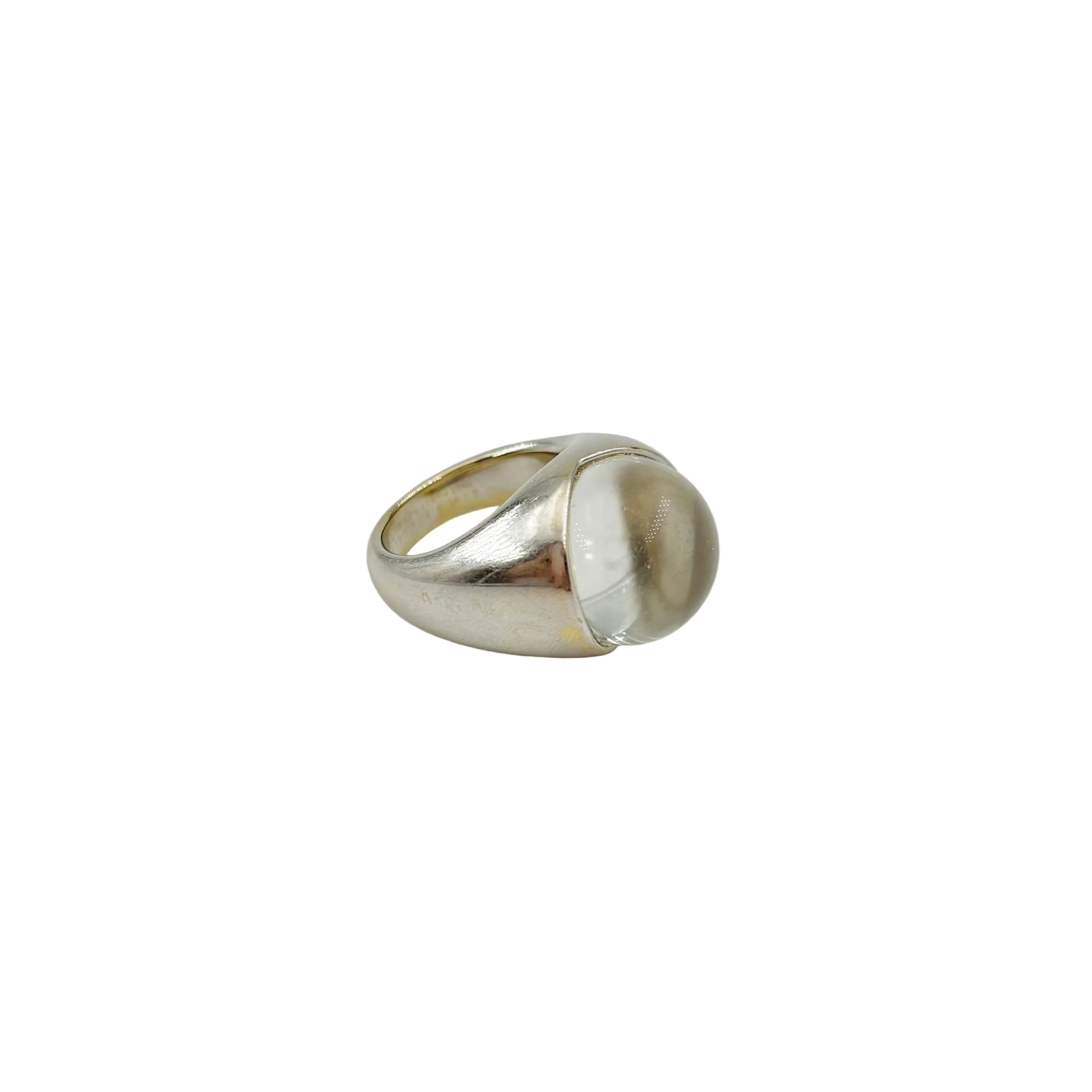MAUBOUSSIN "Transparence" Ring in white gold, rock crystal, and diamond