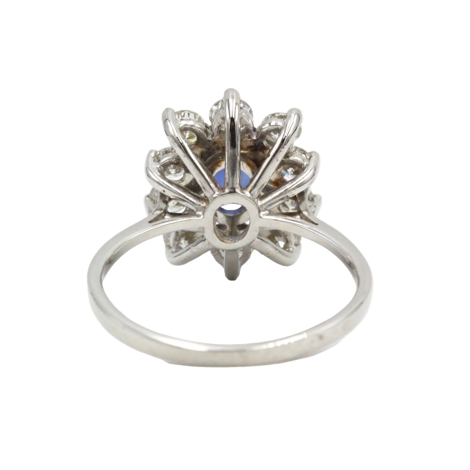 Marguerite Ring in White Gold, Sapphire, and Diamonds