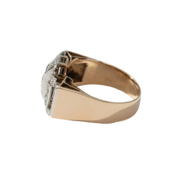 Rose gold and Diamonds Tank Ring