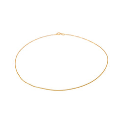Yellow Gold Box Chain Necklace