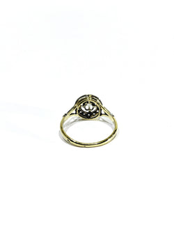 Yellow Gold and Diamond Target Ring