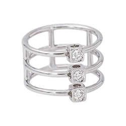 Dinh Van Ring "The Cube" White gold Diamond