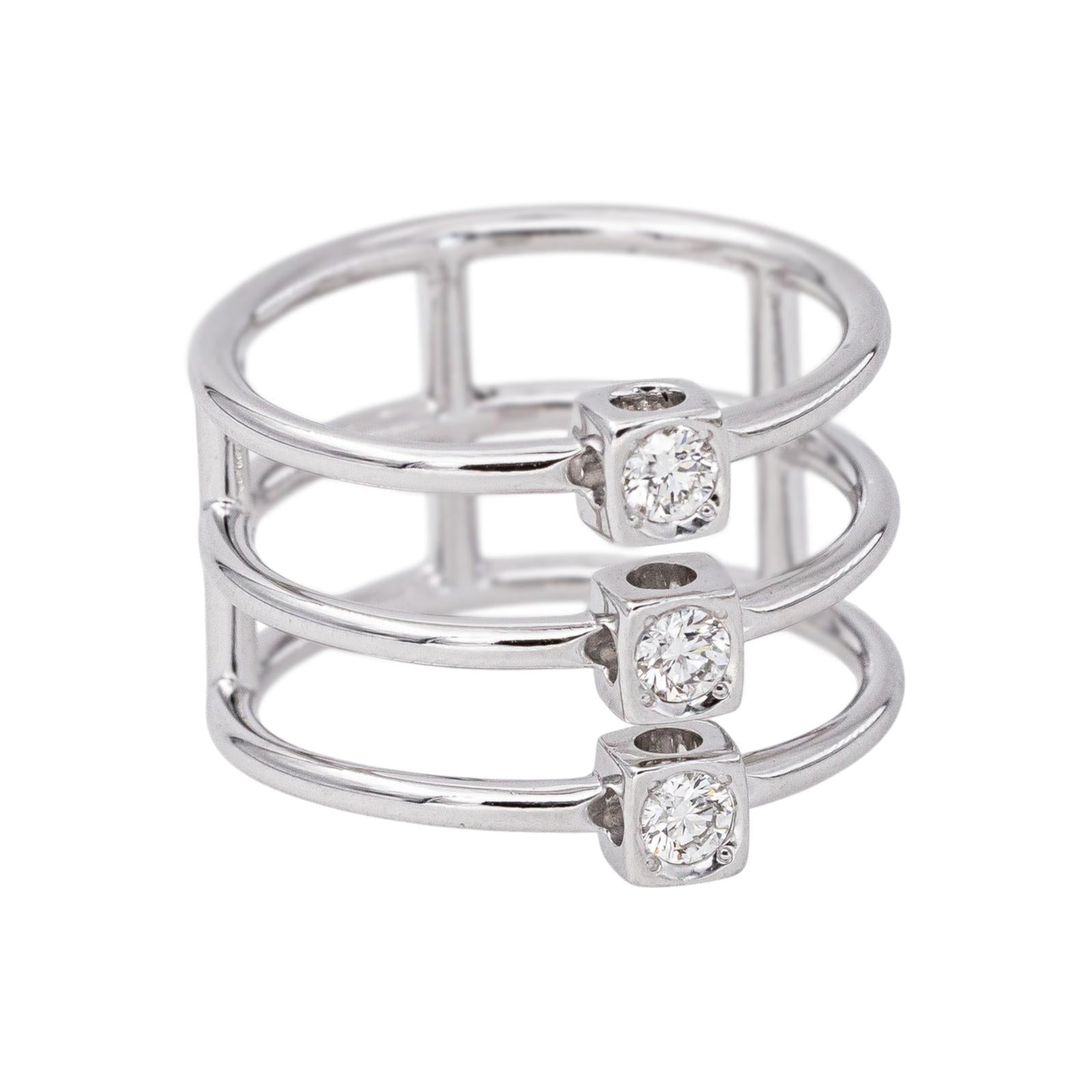 Dinh Van Ring "The Cube" White gold Diamond