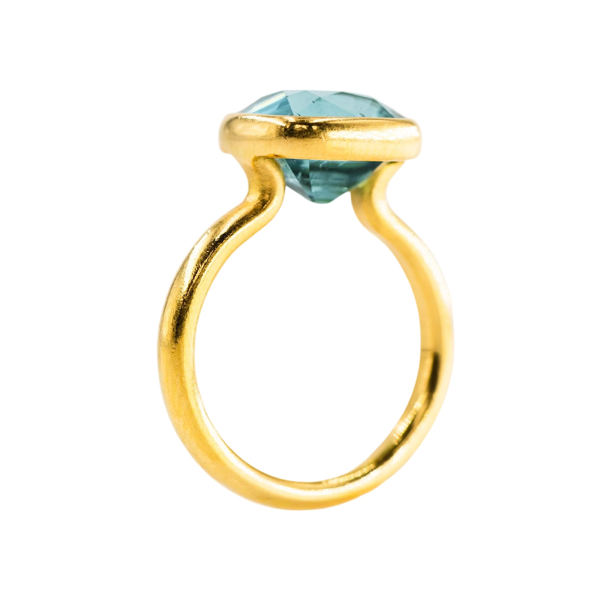 MARIE-HÉLÈNE DE TAILLAC Solitaire Ring in yellow gold and Tourmaline