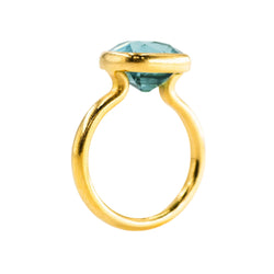 MARIE-HÉLÈNE DE TAILLAC Solitaire Ring in yellow gold and Tourmaline