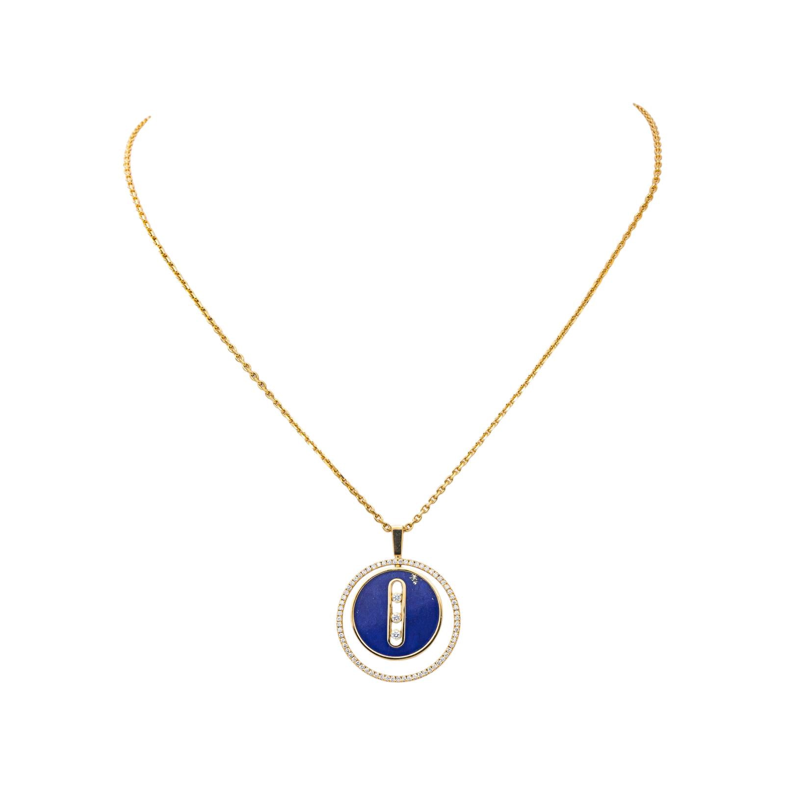 Messika Collier  Lucky Move Or jaune Lapis Lazuli