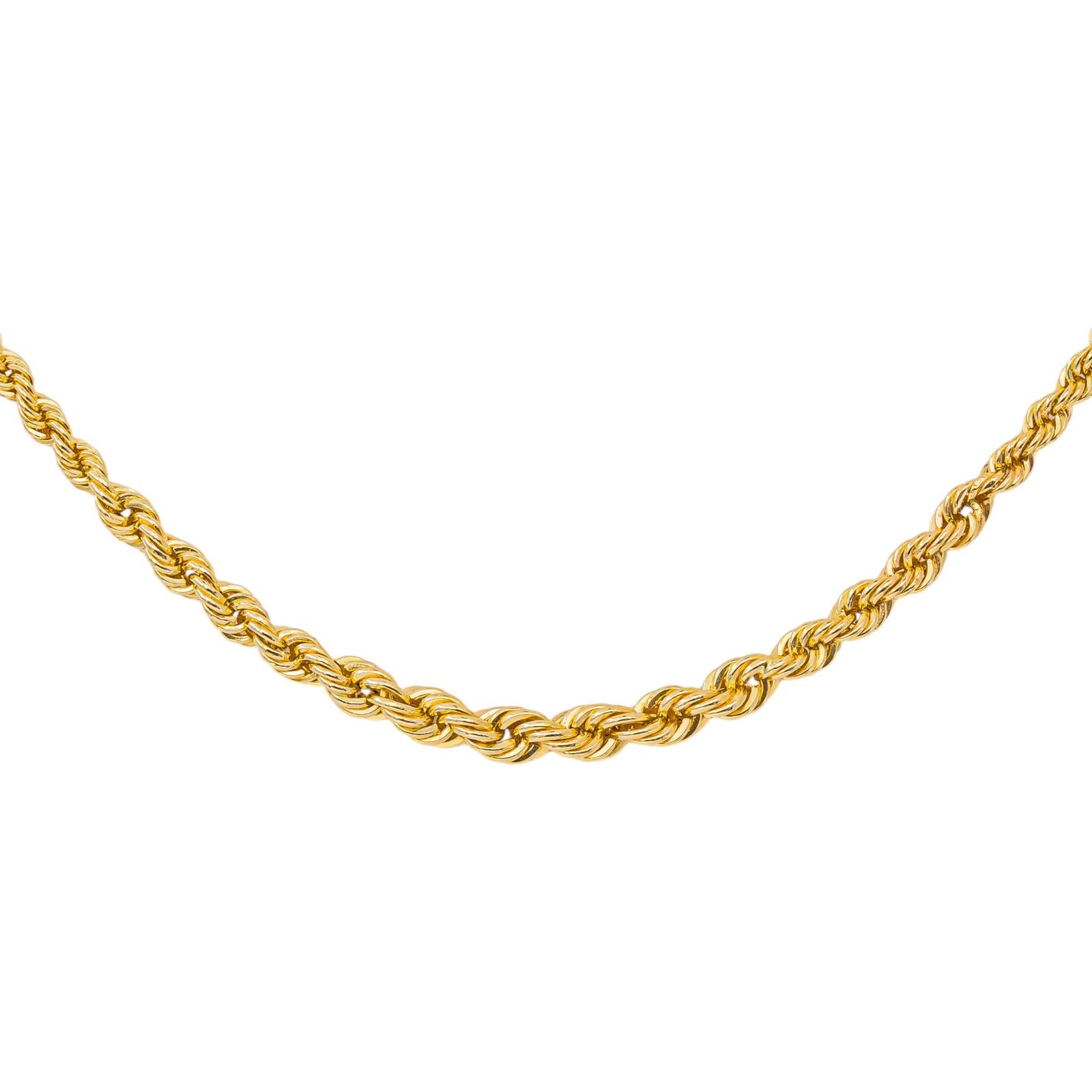 Yellow Gold Rope-Link Necklace