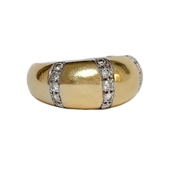 Yellow Gold and Diamond Band Ring