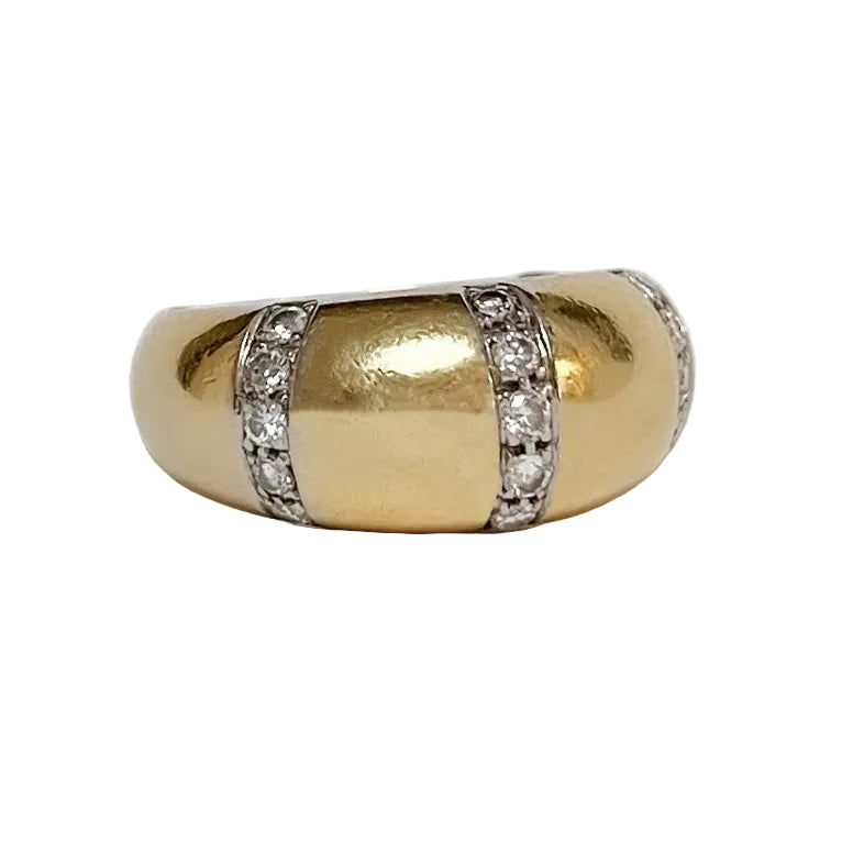 Yellow Gold and Diamond Band Ring