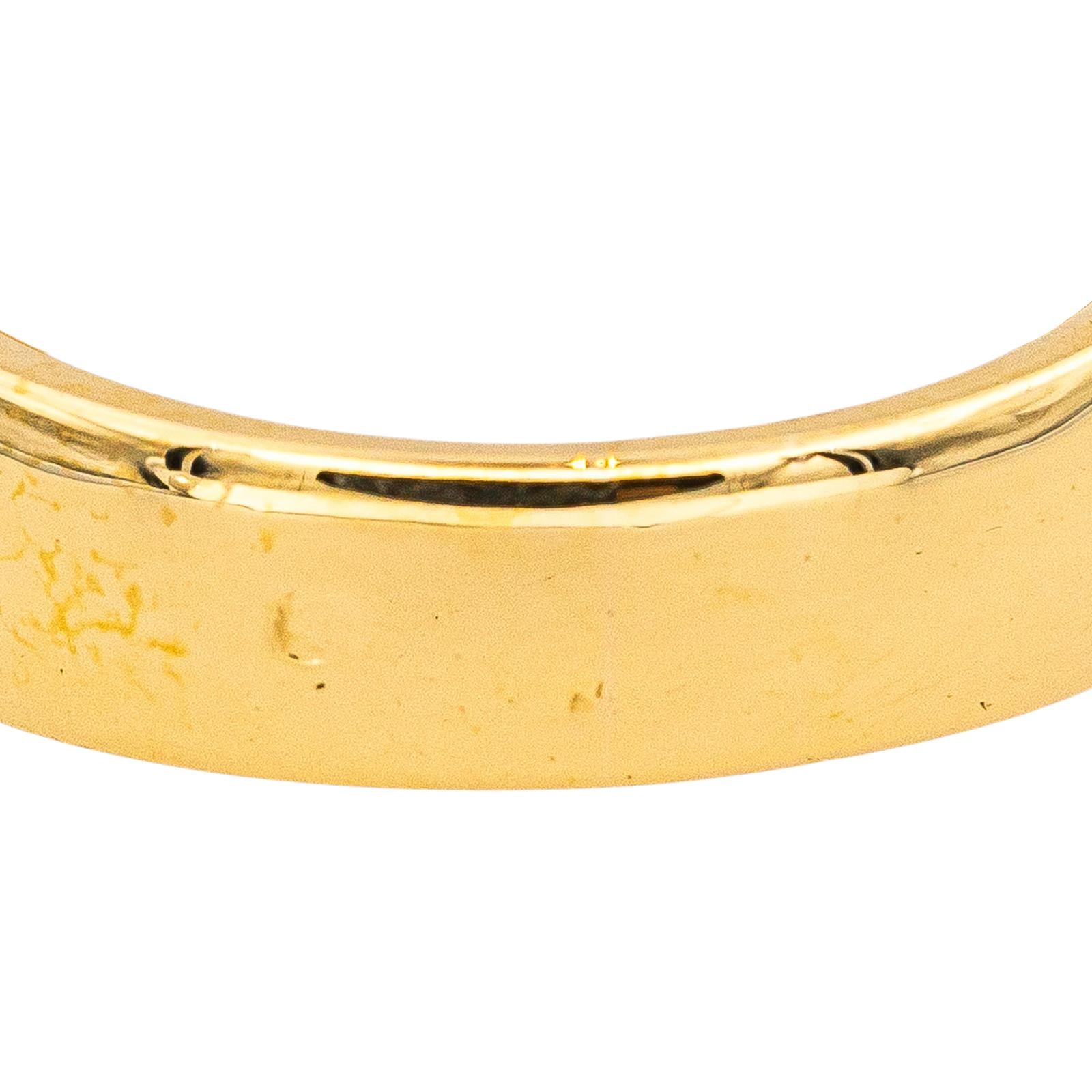 Half wedding band ring Yellow gold Diamond
