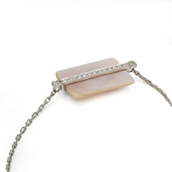 VICTORIA CASAL "Étiquette" Bracelet in white gold, Mother-of-pearl, and Diamonds