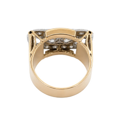 Tank Ring in Rose Gold and Diamonds
