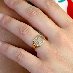 Rose gold Signet ring