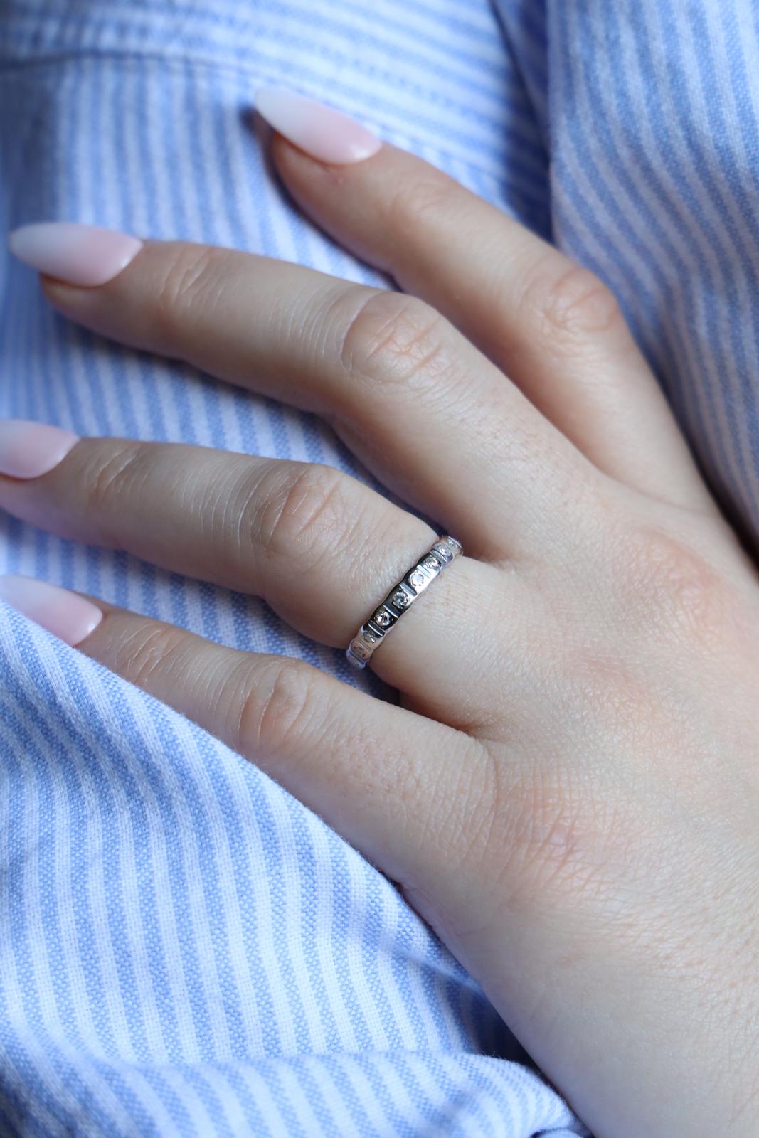 Bague Alliance Or blanc Diamant
