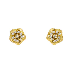 Yellow Gold Diamond Earrings