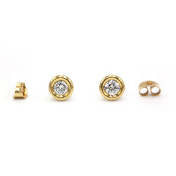 Yellow Gold & Diamond Earrings