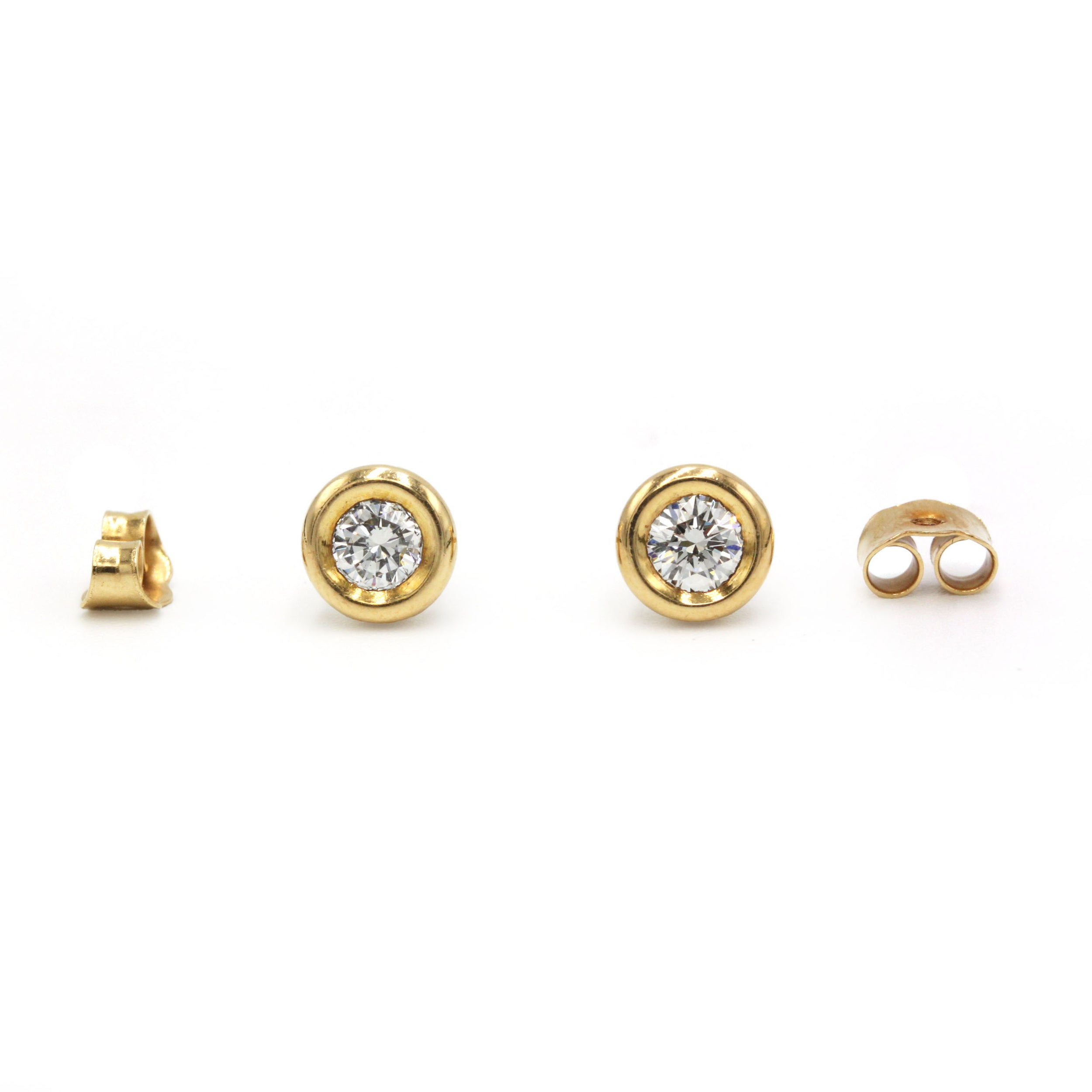 Yellow Gold & Diamond Earrings