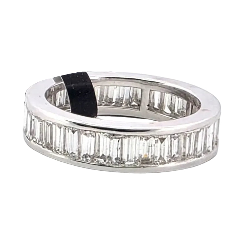 White Gold and Diamond Wedding Band