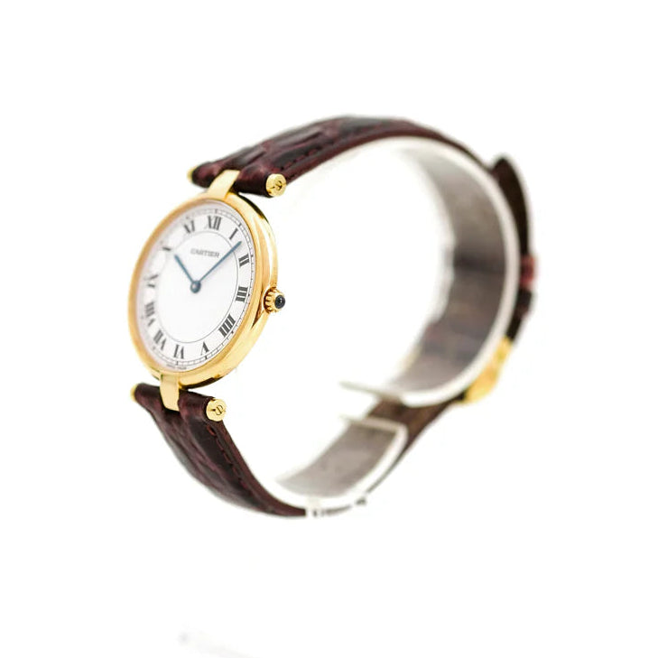 Montre CARTIER Vendôme en or jaune et cuir