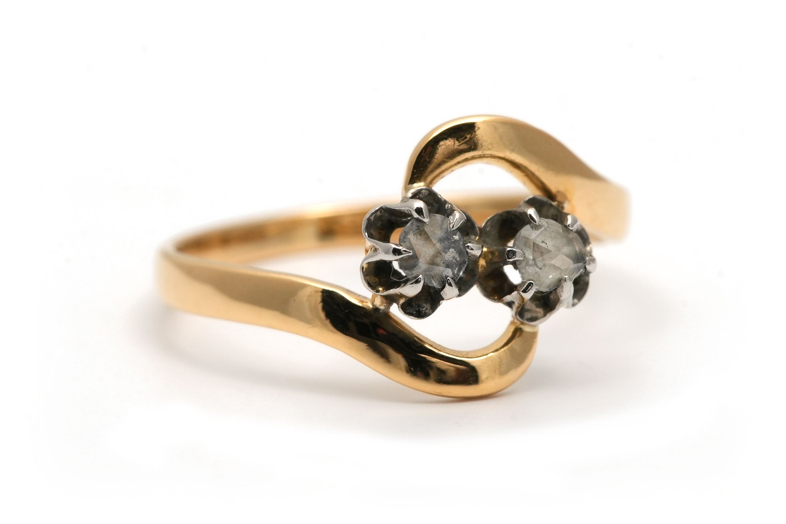 "Toi & Moi" Ring in Yellow Gold and Diamonds